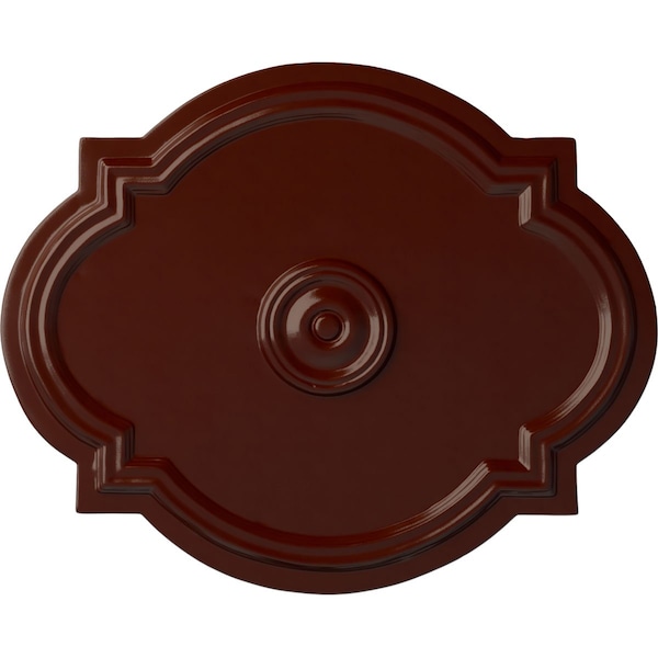 Ekena Millwork Waltz Ceiling Medallion (Fits Canopies up to 4 1/2"), 21 1/4"W x 17 3/8"H x 1"P, Brushed Mahogany CM21WABMF - main